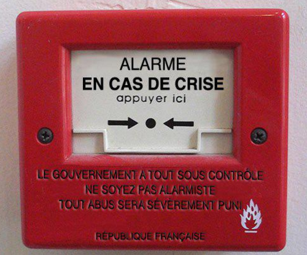 alarme en cas de crise brisez la vitre